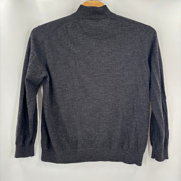 Faherty Mens 2XL Dark Gray 1/4 Zip Long Sleeve Cotton Cashmere Pullover Sweater - Picture 5 of 5